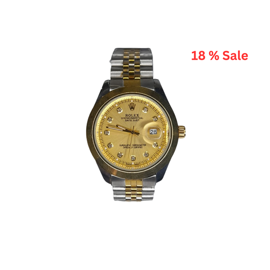 Rolex oyster two tone with golden dial