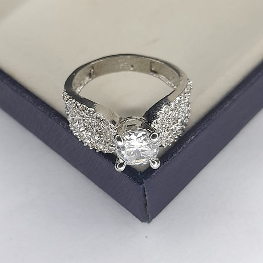 Elegant Silver Zircon Ring for Girls & Women – Premium Fashion Jewellery for Engagement, Party & Daily Wear