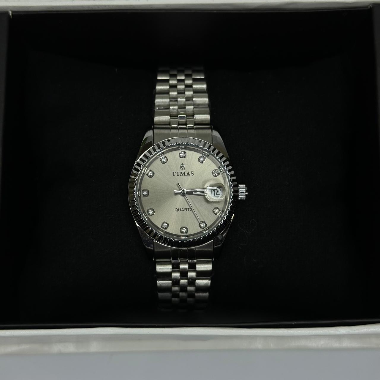 Timas Women's Classic Silver with Gray Dial Watch