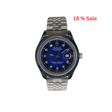 Rolex Silver chain blue dial Automatic Datejust Watch