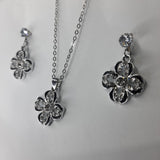 Elegant Silver Black Necklace Set for Girls & Women – Trendy Fashion Jewellery