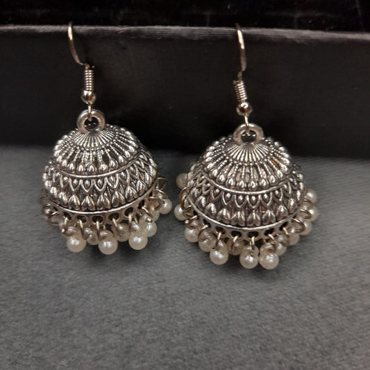 Elegant Silver Jumka Earrings for Girls & Women – Party, Wedding & Casual Wear ✨ (4)