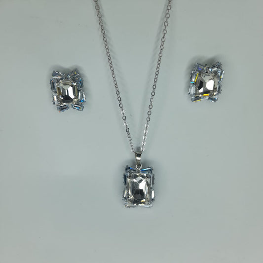 Elegant White Zircon Necklace Set for Women – Premium Fashion Jewellery