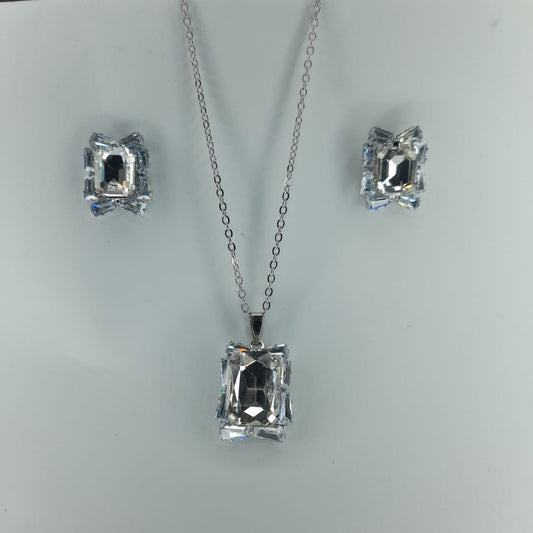 Elegant White Zircon Necklace Set for Women – Premium Fashion Jewellery