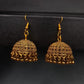 Elegant Golden Jhumka Earrings – Traditional Style for Girls & Women