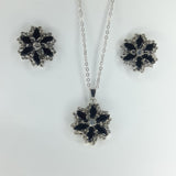 Trendy Black Zircon Necklace Set for Women – Elegant Party & Casual Wear