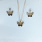 Trendy Black Golden Butterfly Necklace Set for Girls & Women – Stylish Fashion Jewellery