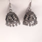 Silver & Black Zircon Jumka Earrings – Stylish Party Wear Jewellery