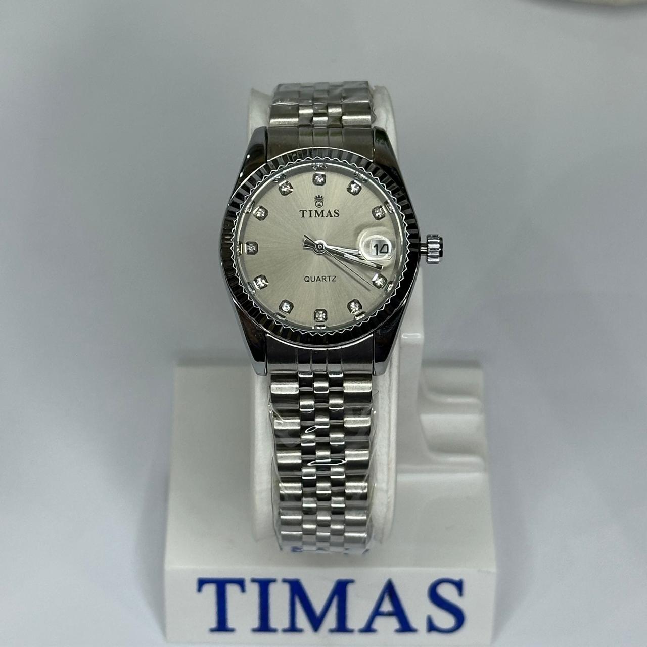 Timas Women's Classic Silver with Gray Dial Watch
