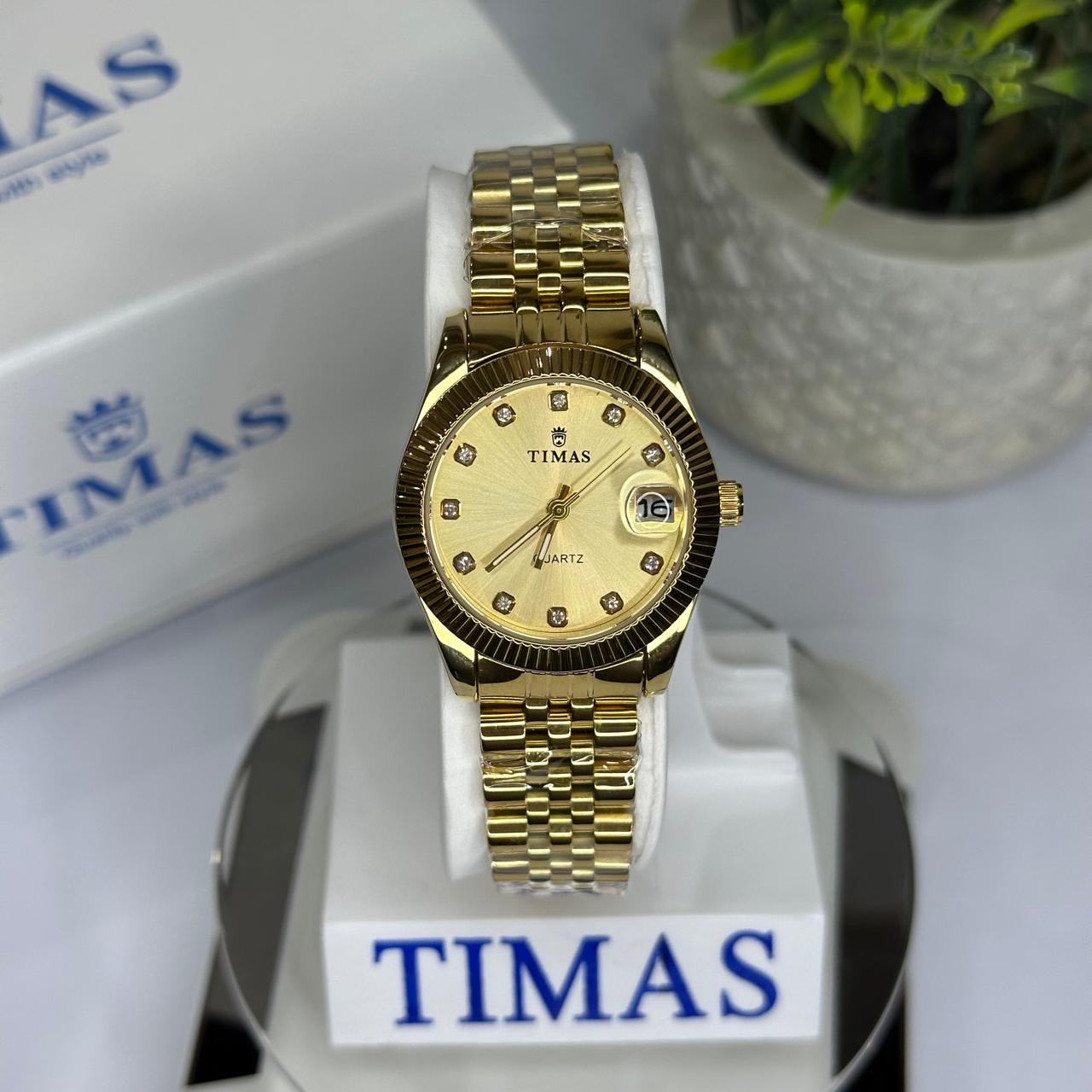 Timas Women's Classic Gold with Golden Dial Watch