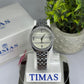 Timas Women’s Quartz Watch – Silver Stainless Steel with Silver Dial