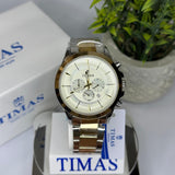 Timas Men's watch Two Tone with white Analog
