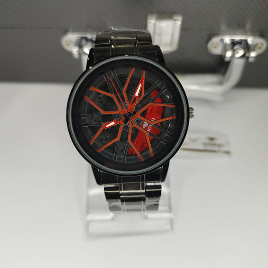Ferrari wheel Red & Black Stainless Steel Chain
