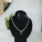American Diamond Zarkon Green Stone Set