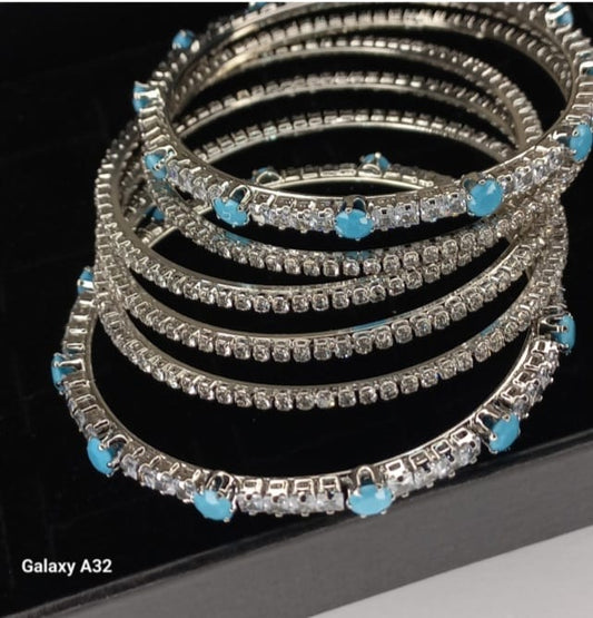 Premium Zircon Stone Bangles for Girls & Women