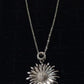 Single Chain White Zircon Pendant Necklace – Elegant Stone Locket Jewellery