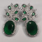 Elegant Zircon Green Stones Earrings