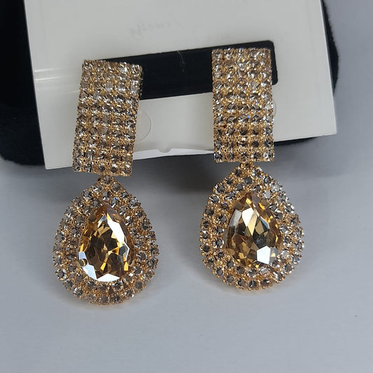 Gold Crystal Earrings – Elegant Jewellery for Girls & Women