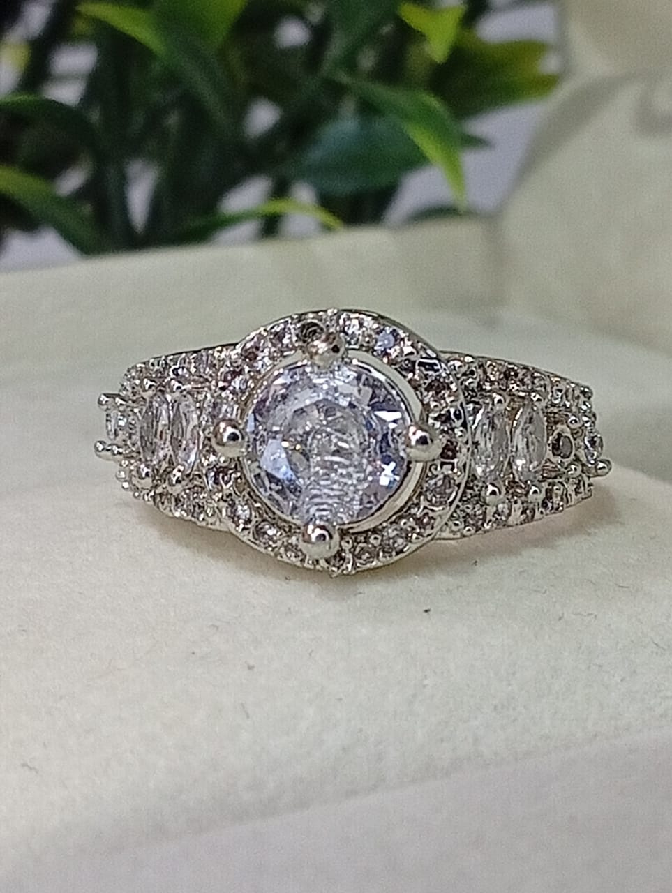 Premium Zircon Engagement Ring for Women – Elegant Adjustable Fashion Jewellery, Ideal Gift Choice