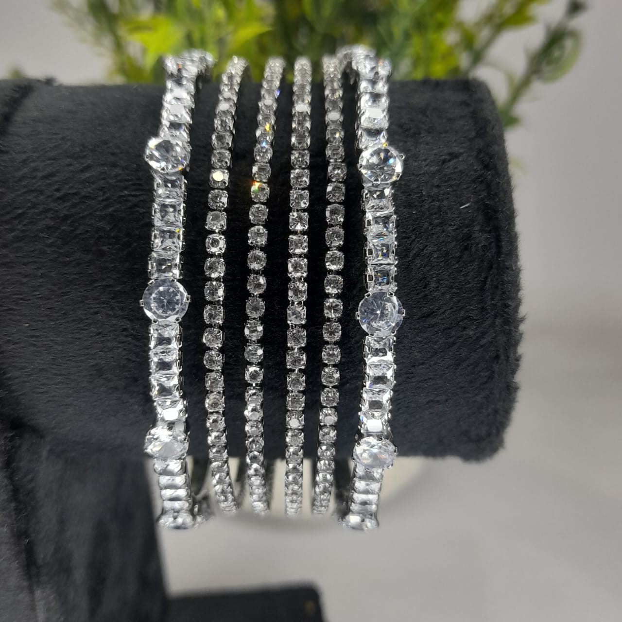 Premium Zircon Stone Bangles for Girls & Women