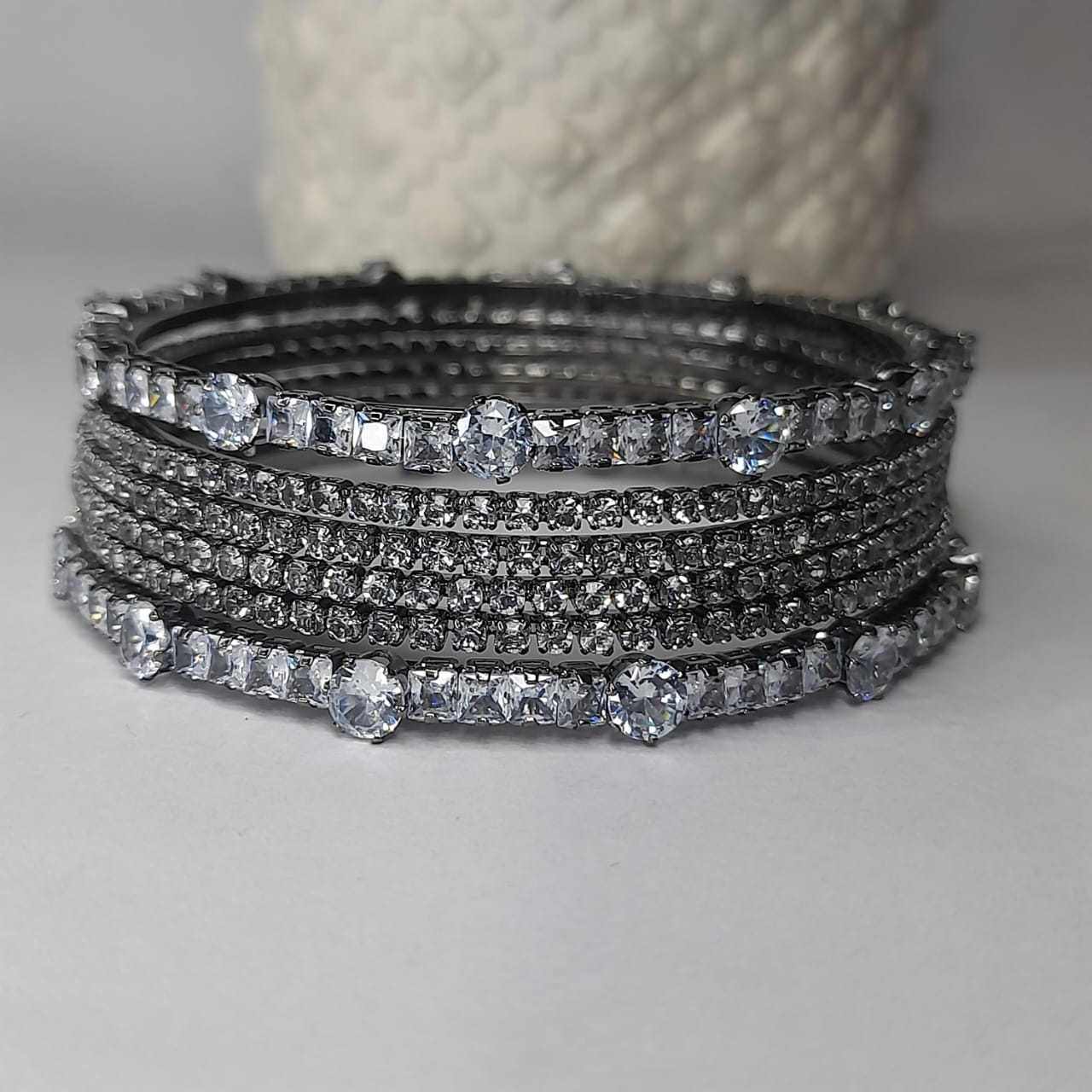 Premium Zircon Stone Bangles for Girls & Women