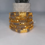 Graceful Golden Bangles Set – 6 Pcs | Stylish Women’s Jewelry