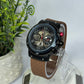 Luxury Hublot Men’s Watch – Black Case with Brown Magnetic Strap