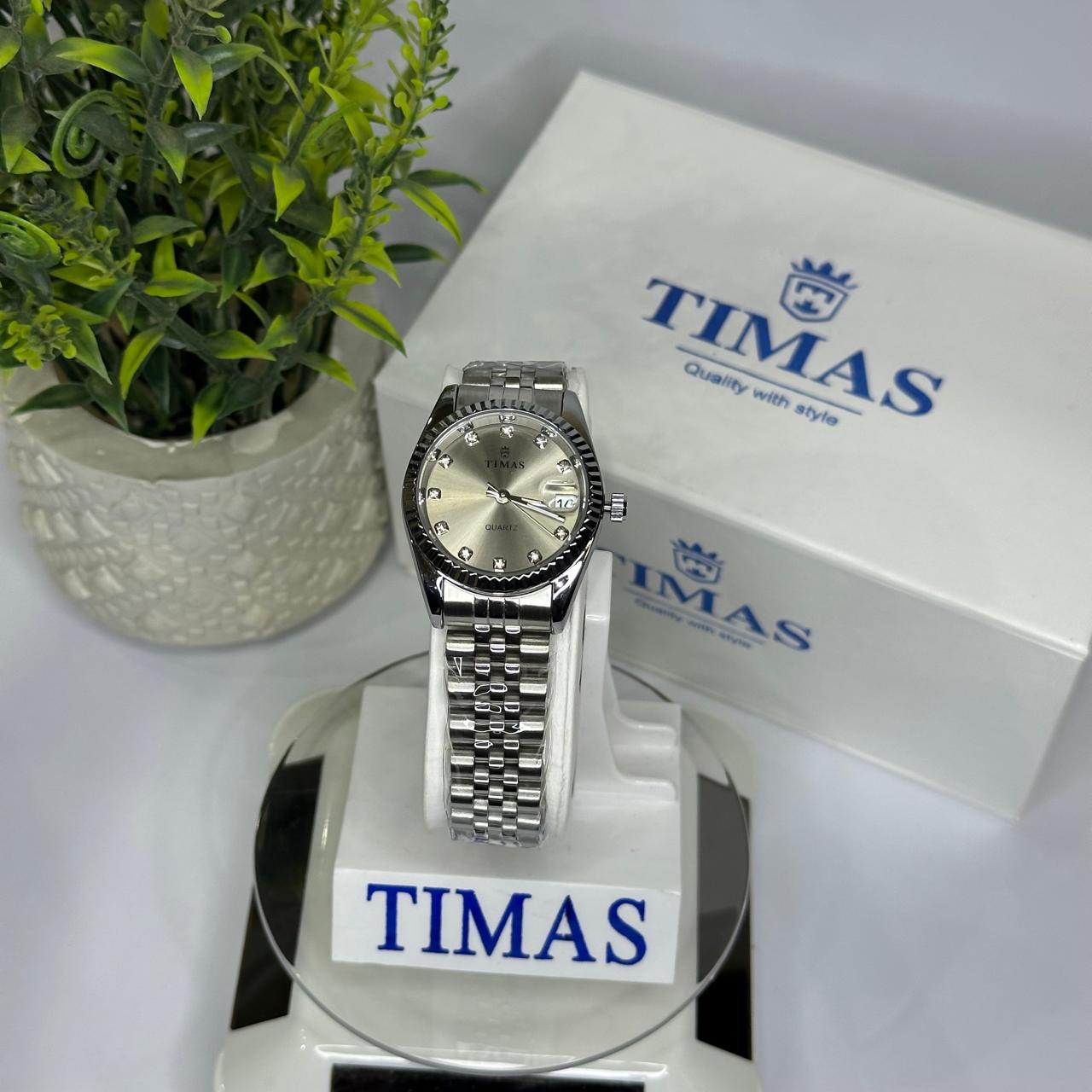 Timas Women's Classic Silver with Gray Dial Watch