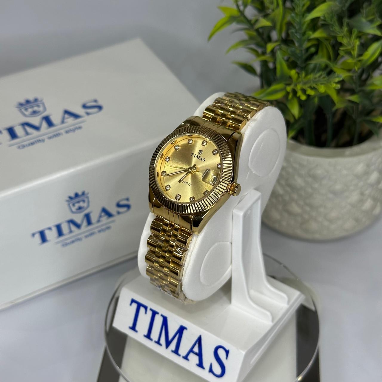 Timas Women's Classic Gold with Golden Dial Watch