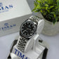 Timas Women's Classic Silver with Black Dial Watch