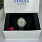 Timas Women’s Quartz Watch – Silver Stainless Steel with Silver Dial