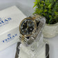 Timas Men's Classic two tone Watch with Black Dial