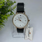 Elegant Beige Leather Strap Watch