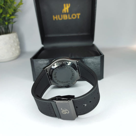 Hublot Black Sclton With Black Strap