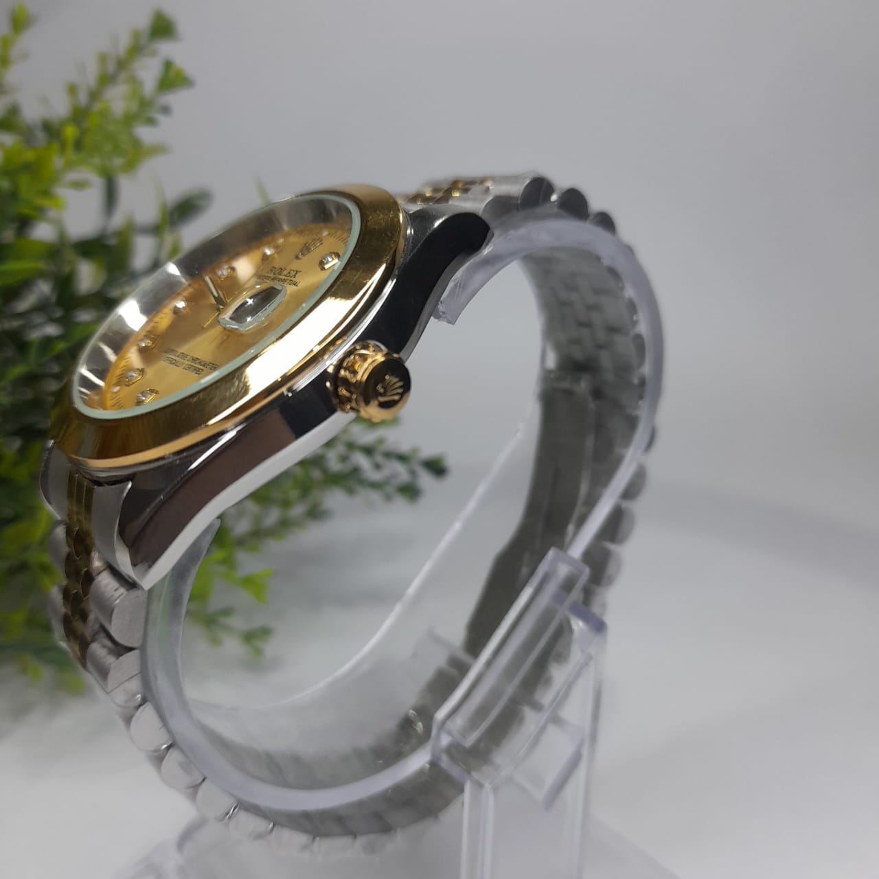 Rolex oyster two tone with golden dial